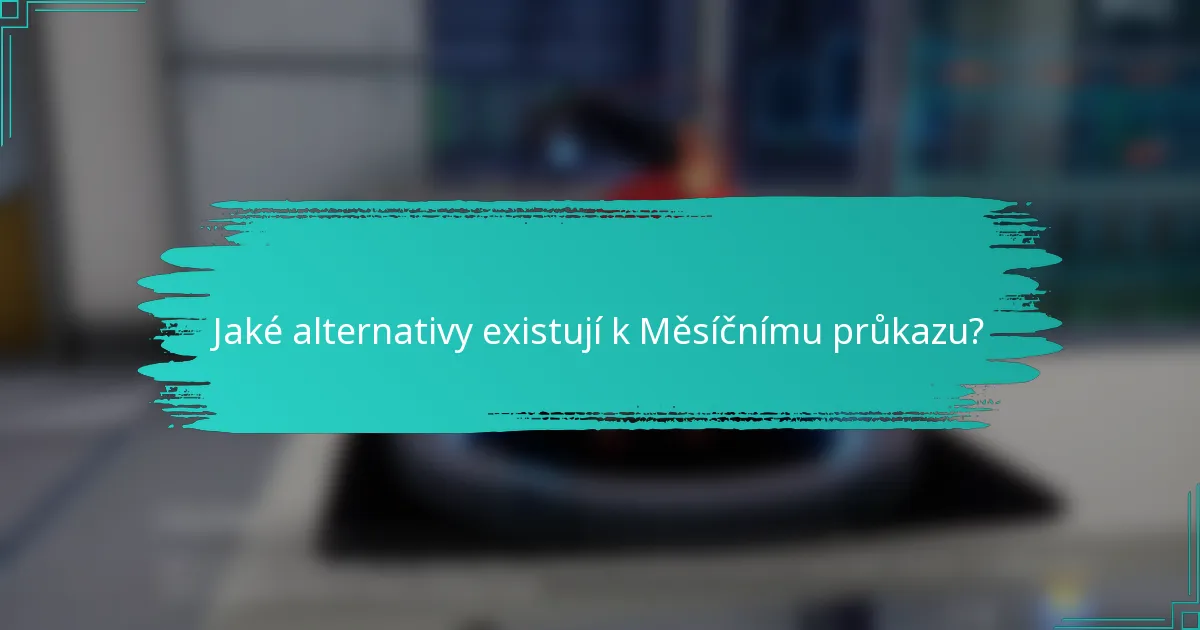 Jaké alternativy existují k Měsíčnímu průkazu?